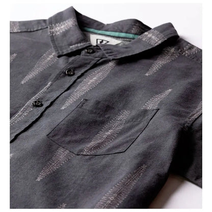 chemise californienne mances courte homme noire