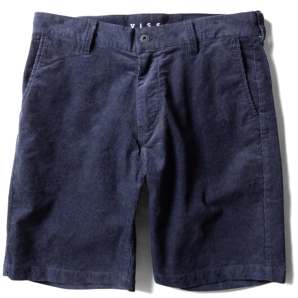 short velours bleu homme longueur 20" vue face