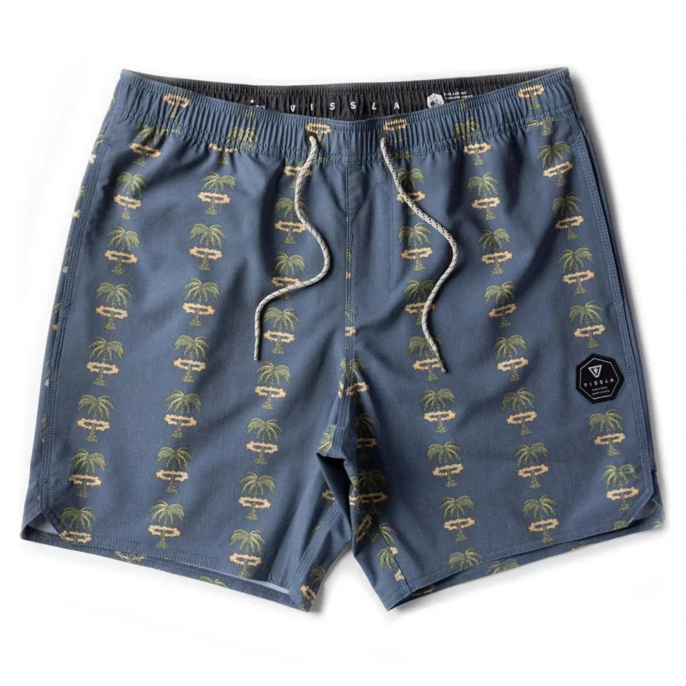 VISSLA ENFANT MAILLOT  ATOMIC PALMS 15“ Midnight