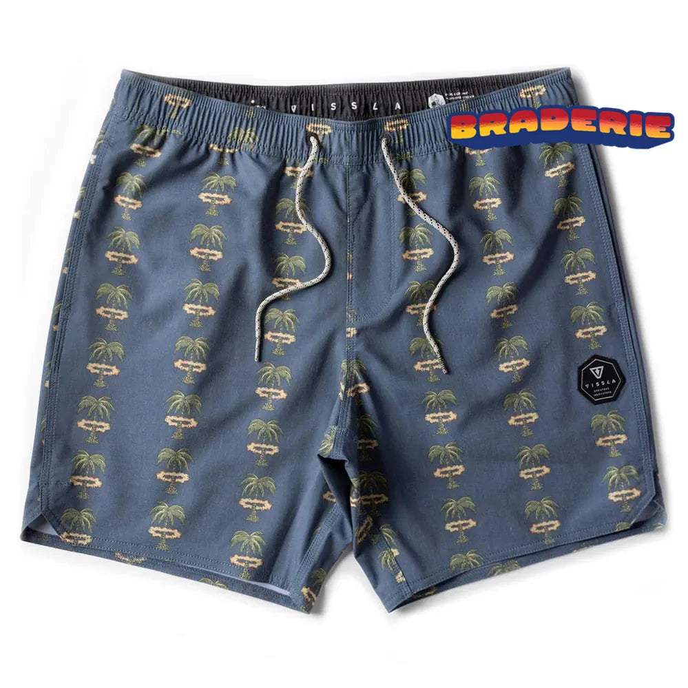 VISSLA ENFANT MAILLOT  ATOMIC PALMS 15“ Midnight