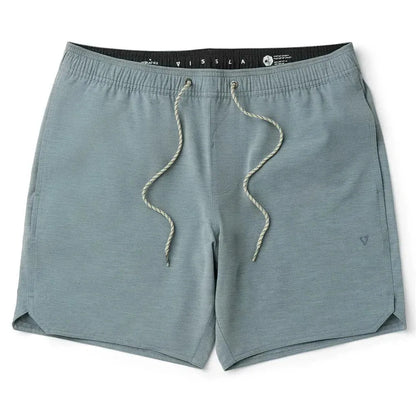 boardshort homme bleu taille elastique vue de face