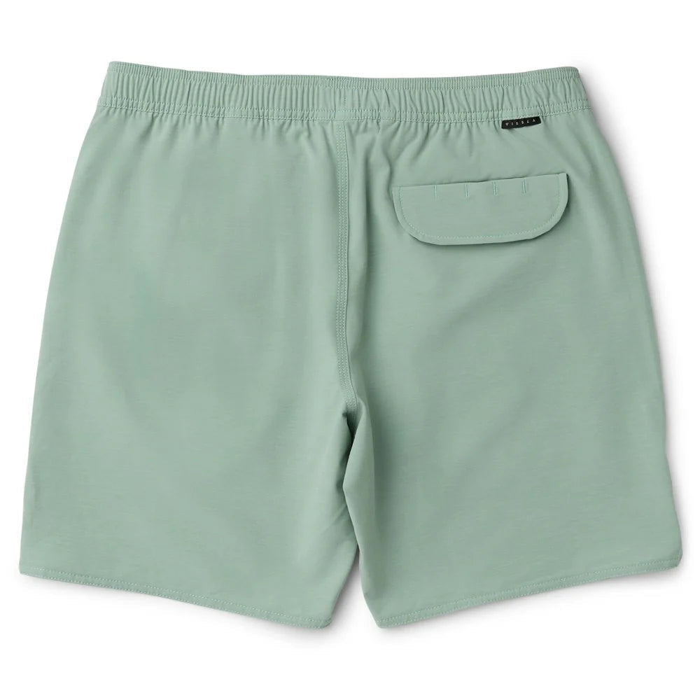 boardshort homme vert sans filet avec poches vue de dos