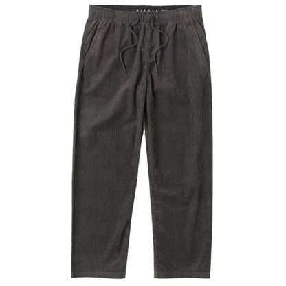 pantalon en velours homme gris foncé vue de face avec 2 poches latérales