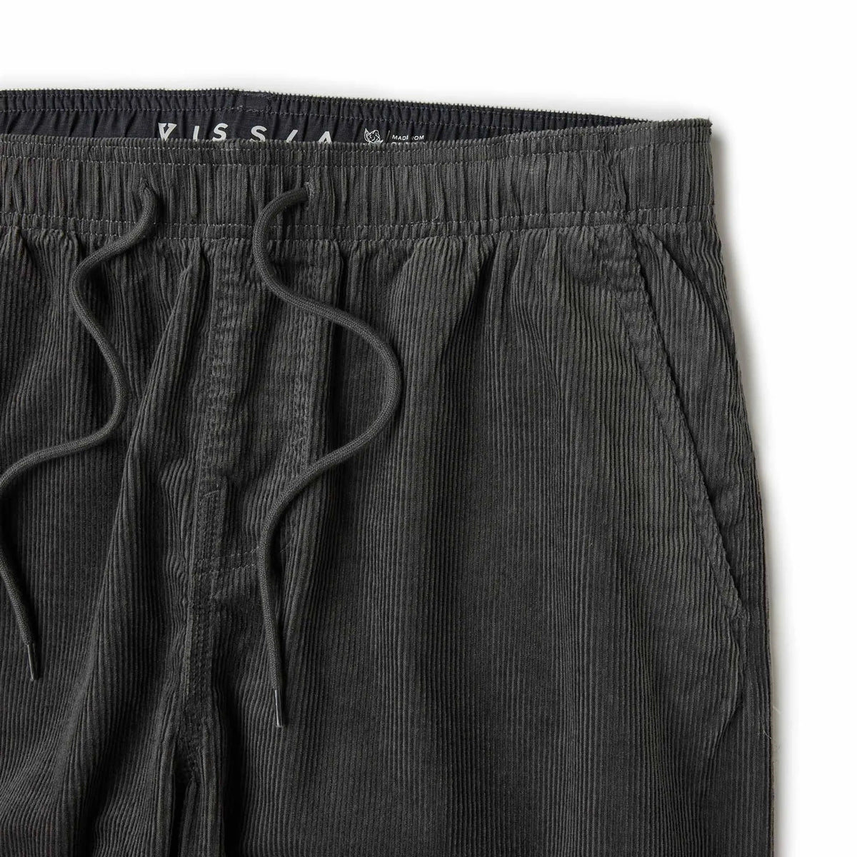 sétail matière et ceinture élastique pantalon velours gris homme vissla
