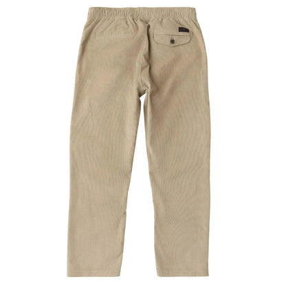 pantalon en velours pour homme beige  vue de dos poche arrière