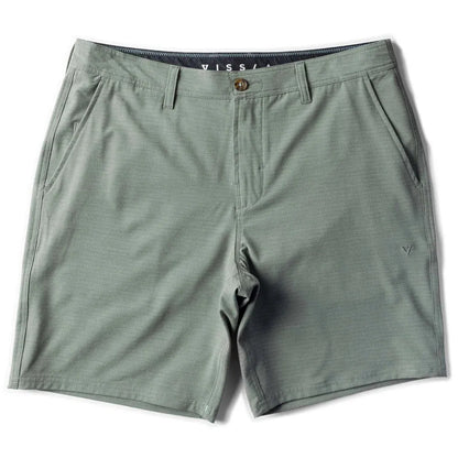 short hybride vert pour enfant vissla vue de face