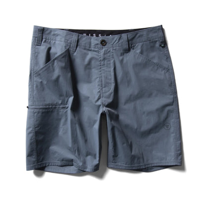 short hybride pour homme bleu ceinture plate vue de face