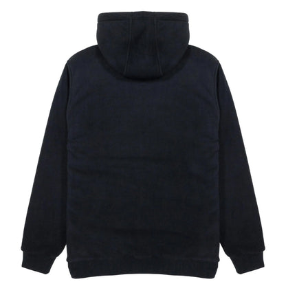 hoodie homme zippé noir vissla polar flanel avec capuche en polaire vue de dos