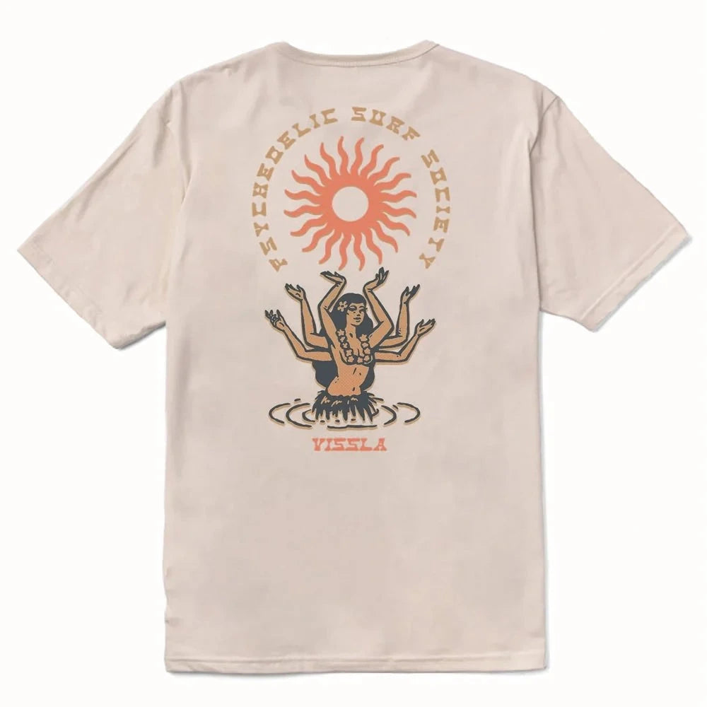 VISSLA T-SHIRT HULA HANDS Bone