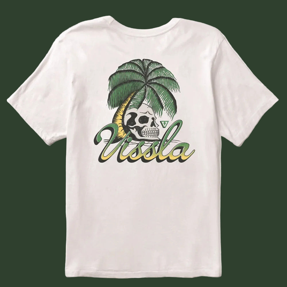 t-shirt enfant surf avec crane et palmier vue de dos