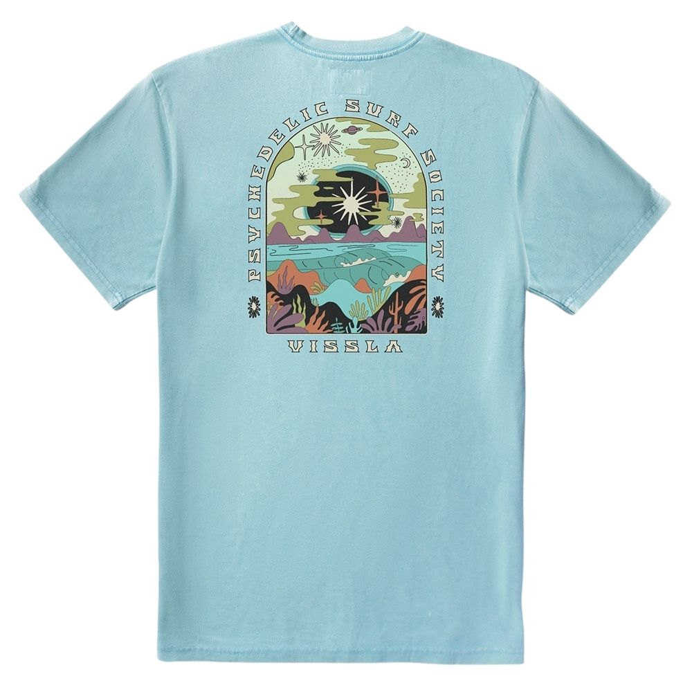 VISSLA TEE SHIRT LUCID DREAMS COSMIC WASH Vintage blue