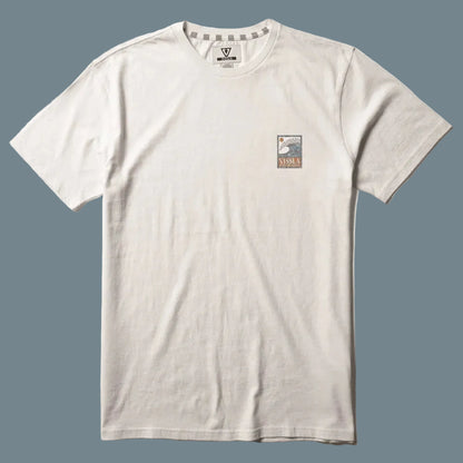 t-shirt Vissla Peaky blanc coton print graphique avant vue face