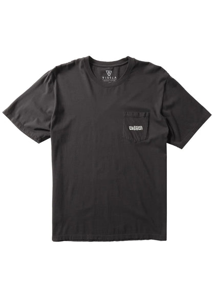 t-shirt homme noir vissla avec poche poitrine