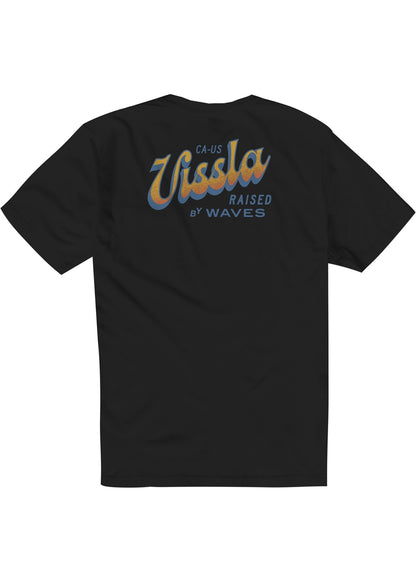 VISSLA TEE SHIRT SUNSET SHADOW POCKET Black