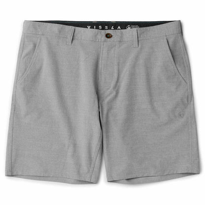 short gris vissla homme fin box  hybride vue de face