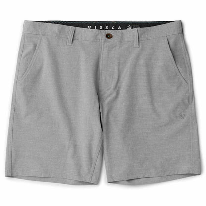 short gris vissla homme fin box  hybride vue de face