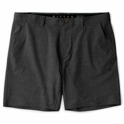 short gris vissla fin box hybride vue de face