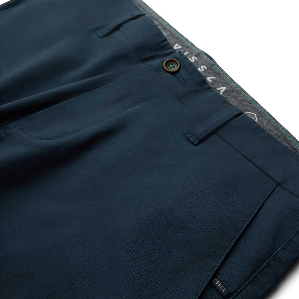 détail tissu twill stretch coton bio short Vissla texture douce finition peachée